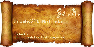 Zsombók Melinda névjegykártya