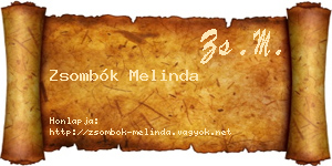 Zsombók Melinda névjegykártya